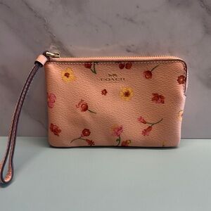 Coach Floral Print Zipper Pouch